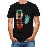 Chemise personnalisée avec noms d'empreintes de papa et d'enfants